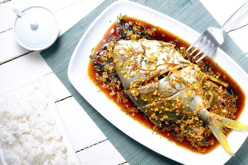 Steamed Pompano Golden Pomfret