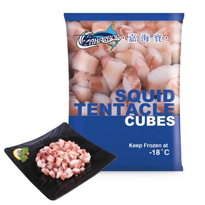 Замороженные кубики щупальца кальмара